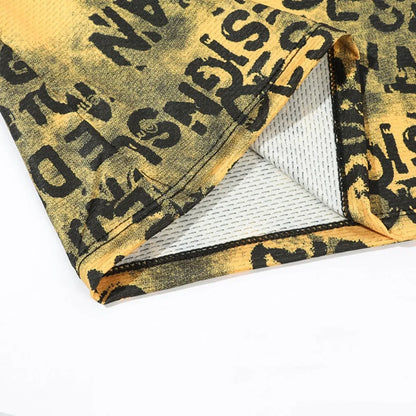 Scarves English Graffiti Sunscreen Face Mask UV Protection Shading Riding Mask Personal Breathable Ice Silk Face Towel Summer