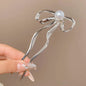 Fashion Hair Accessories Metal U Shape Hair Clip For Women Elegant Simulated Pearl Tassels Hairpin Female Headwear Gifts