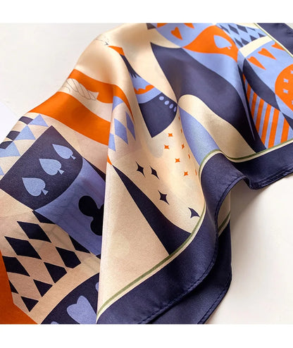 100% Silk Scarf  Women Square Scarves Wrap Kerchief Mulberry Spring Luxury Headband Hijab Shawls  Bandana High Quality