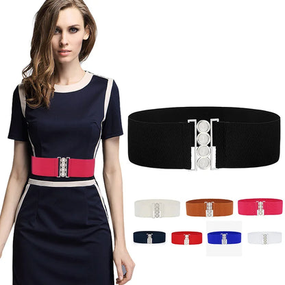 Belts For Women Elastic Band Wide Belts Down Coat Waist Belt Female Buckle Cummerbands Waistband Corset Decoration Accessories