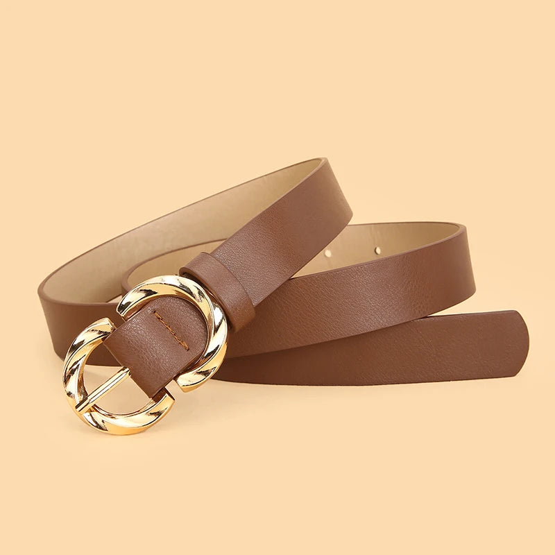 3pc New Women'S Minimalist and Stylish Versatile Belts, Classic Belts for Jeans and Dresses, Solid Color Elegant Belts