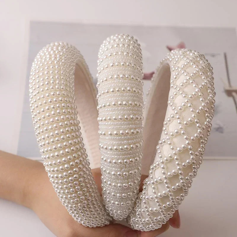 Pearl Hair Accessories Headwear Women's Hair Strap Fashion Retro Exquisite  Accessories Girls and Children's Hair Hoops