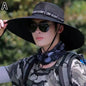 Summer Large Sun Hat Men Women Breathable Fishing Caps Sun UV Protection Mesh Fisherman Hat Hiking Outdoor Beach Cap