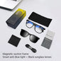 Hot GS05 Smart Glasses For Men 2 in 1 UV Protection Portable Polarized Anti-blue light Black Frame White Lenses Music Sunglasses