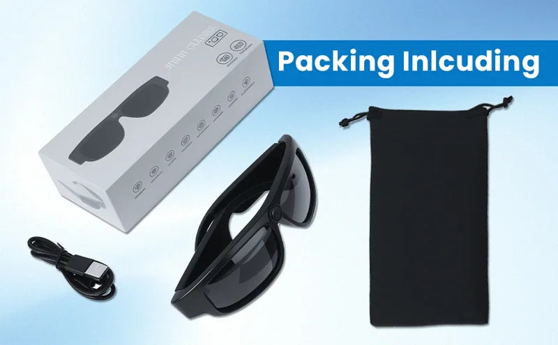 Smart Glasses 1080P Video Sports Glasses 4K Camera Music Call AI Translation Glasses Requires Card Insertion For Use