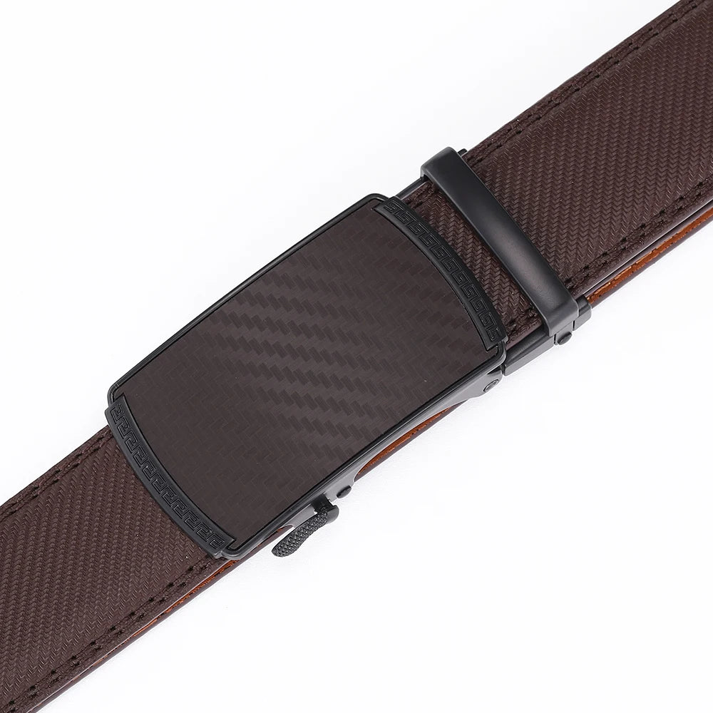 Men Leather Belt Alloy Automatic Buckle Male Belt Man Fashion Belts Genuine Leather Luxury Belts for Men Business Designer Blue