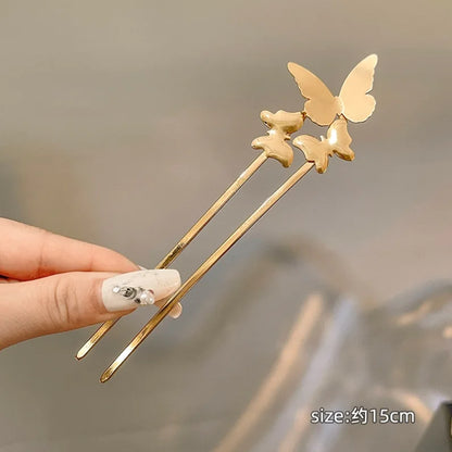 Fashion Hair Accessories Metal U Shape Hair Clip For Women Elegant Simulated Pearl Tassels Hairpin Female Headwear Gifts
