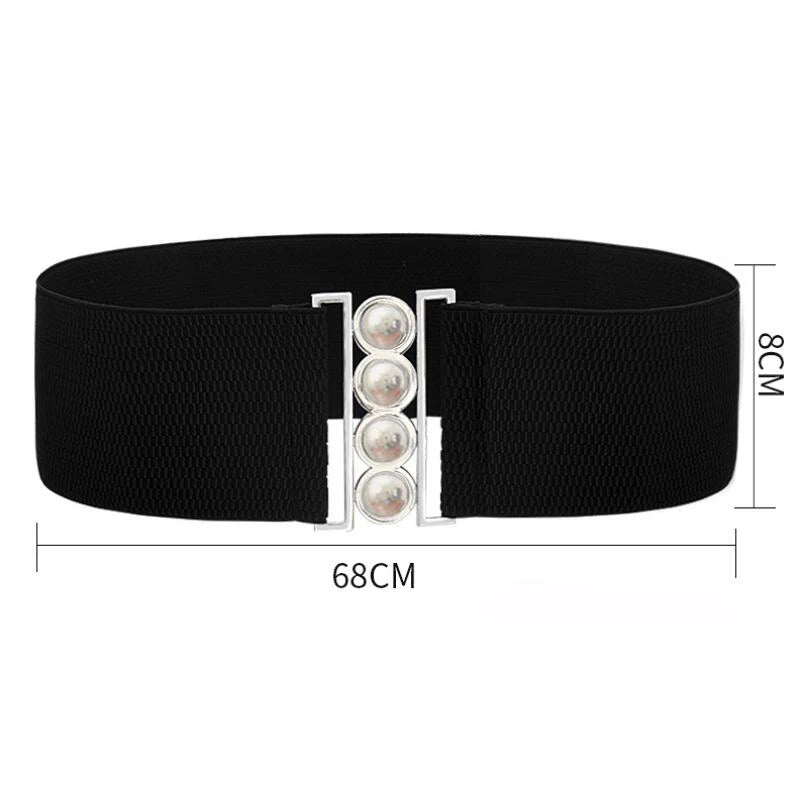 Belts For Women Elastic Band Wide Belts Down Coat Waist Belt Female Buckle Cummerbands Waistband Corset Decoration Accessories