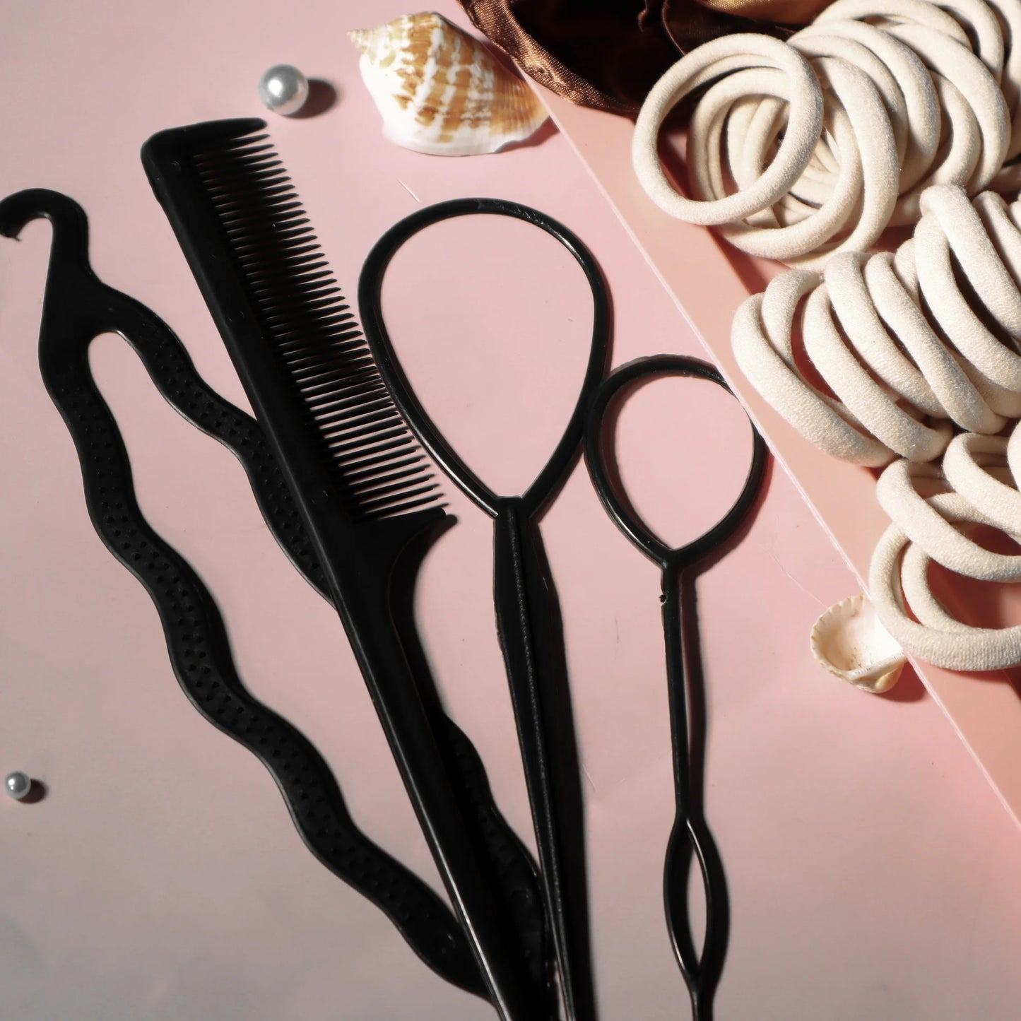 Hair Accessories for Woman Set Seamless Fashionable Brown Ponytail Holders Variety Hair Scrunchies HairBands Scrunchy Hair Ties