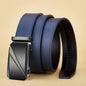 Belt for men Blue Striped Belt Automatic Buckle Belts Fashion Jeans Belt Designer Belts Genuine Leather Belt