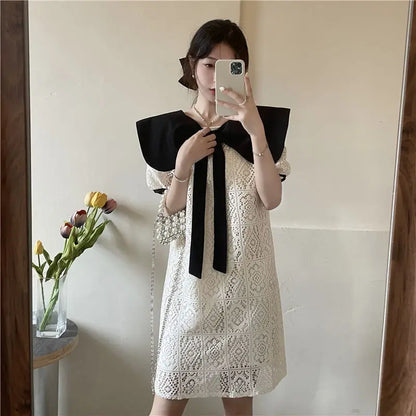 Female Dresses White Formal Women's Dress Occasion Birthday Kawaii Lace Clothing Y2k Fashion Summer 2025 Elegant and Beautiful
