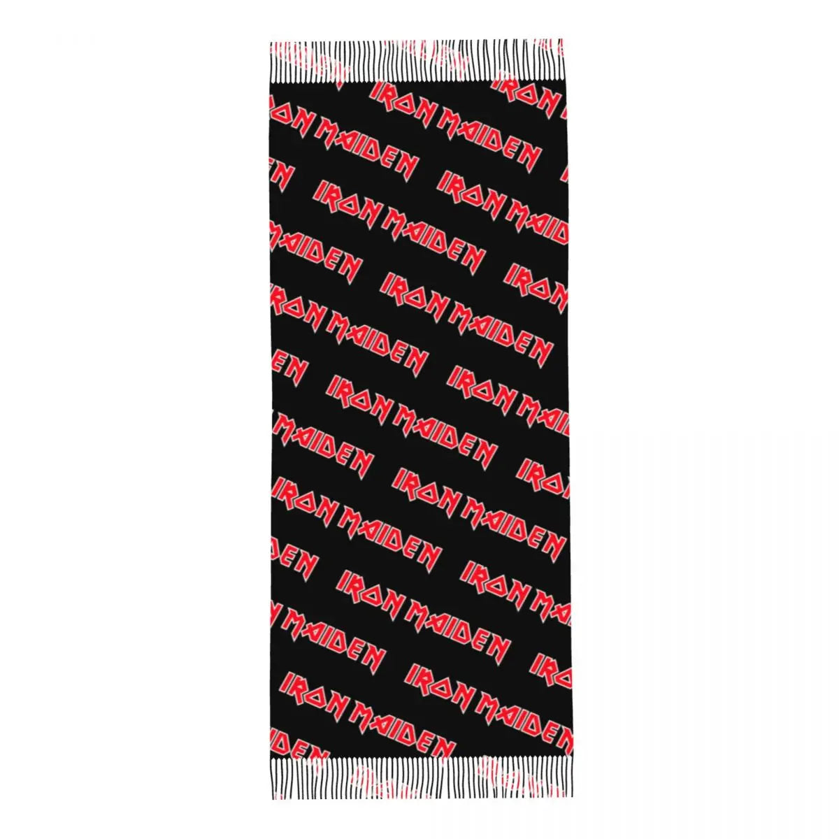 Custom Female Large British Heavy Metal Rock Iron Maidens Scarves Women Winter Soft Warm Tassel Shawl Wraps Scarf