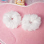 Anime accessories White Fur Hair Ring Japanese Girl Lolita Double Horsetail Hair Ornament Hair Rope kawaii accessories