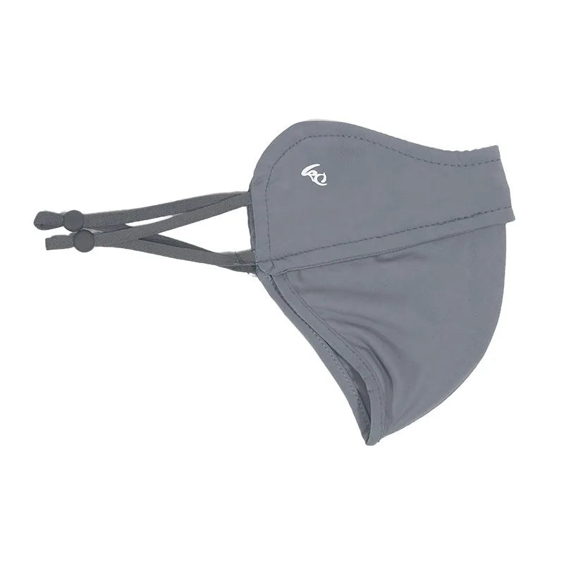 Sunscreen Face Scarf Thin Ice Silk Mask Summer Cover Veil Eye Protection Gini Golf Pattern Randomly On The Left Or Right Faces