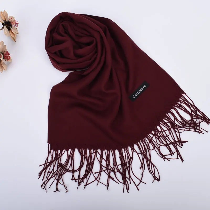 New autumn and winter solid color scarf for both men and women, 100g single color headscarf shawl