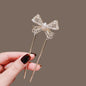 Fashion Hair Accessories Metal U Shape Hair Clip For Women Elegant Simulated Pearl Tassels Hairpin Female Headwear Gifts