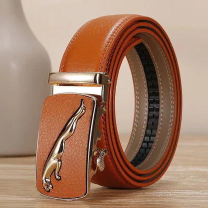 Men's Genuine Leather Belt Automatic Buckle Women Strap Fashion Versatile Younth Female Male White Black Red Pants Belts
