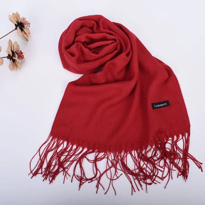 New autumn and winter solid color scarf for both men and women, 100g single color headscarf shawl