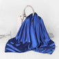 Fashion Hijab Scarves For Women Silk Satin Hair Scarf Female Solid Colors Kerchief 90*90cm Square Shawls Neck Scarfs For Ladies