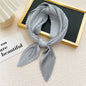 Women Square Scarf Skinny Ribbon Head Neck Small Pleated Hair Tie Band Kerchief Satin Foulard Scarves Headscarf Neckerchief