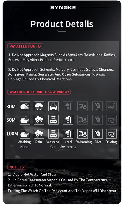 SYNOKE Outdoor Military Digital Watch For Men Fashion Retro Men Watch Sports Waterproof Men Watch Multifunctional Handsome Men