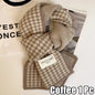 Scarf female winter new atmosphere sense of double-sided students cute warm thickened knitting senior sense of scarf