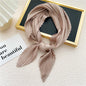 Women Square Scarf Skinny Ribbon Head Neck Small Pleated Hair Tie Band Kerchief Satin Foulard Scarves Headscarf Neckerchief