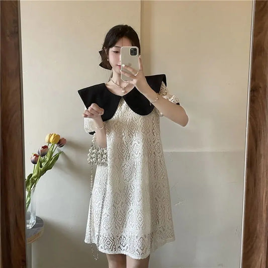 Female Dresses White Formal Women's Dress Occasion Birthday Kawaii Lace Clothing Y2k Fashion Summer 2025 Elegant and Beautiful