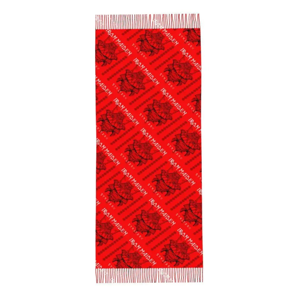 Custom Female Large British Heavy Metal Rock Iron Maidens Scarves Women Winter Soft Warm Tassel Shawl Wraps Scarf