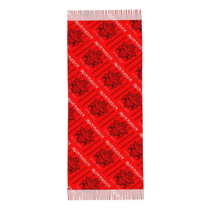 Custom Female Large British Heavy Metal Rock Iron Maidens Scarves Women Winter Soft Warm Tassel Shawl Wraps Scarf