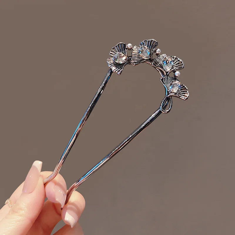 Fashion Hair Accessories Metal U Shape Hair Clip For Women Elegant Simulated Pearl Tassels Hairpin Female Headwear Gifts