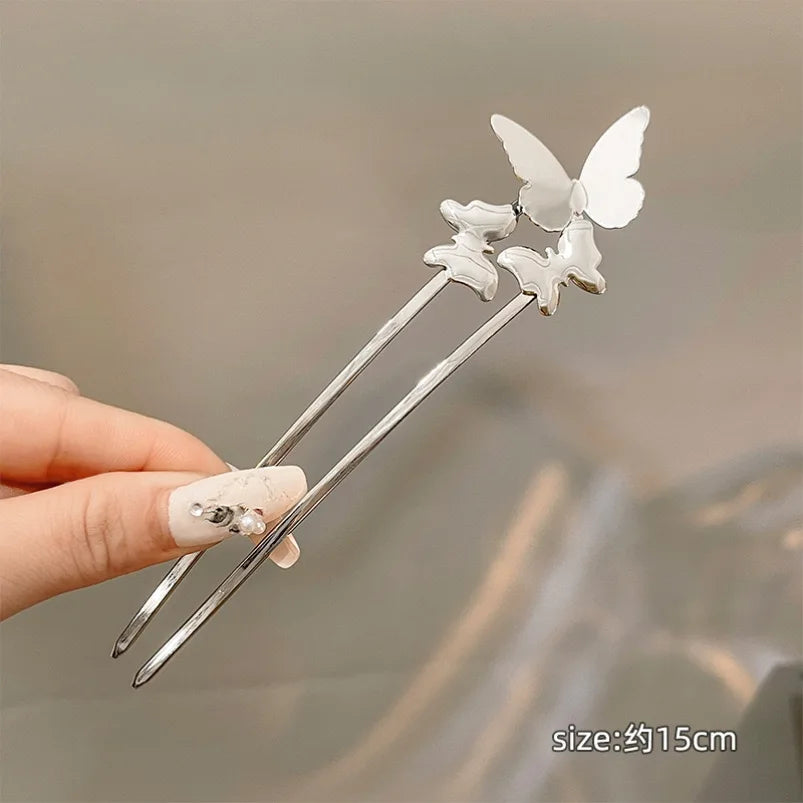Fashion Hair Accessories Metal U Shape Hair Clip For Women Elegant Simulated Pearl Tassels Hairpin Female Headwear Gifts
