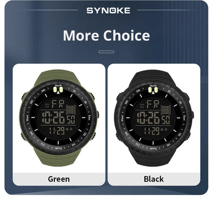 SYNOKE Outdoor Military Digital Watch For Men Fashion Retro Men Watch Sports Waterproof Men Watch Multifunctional Handsome Men