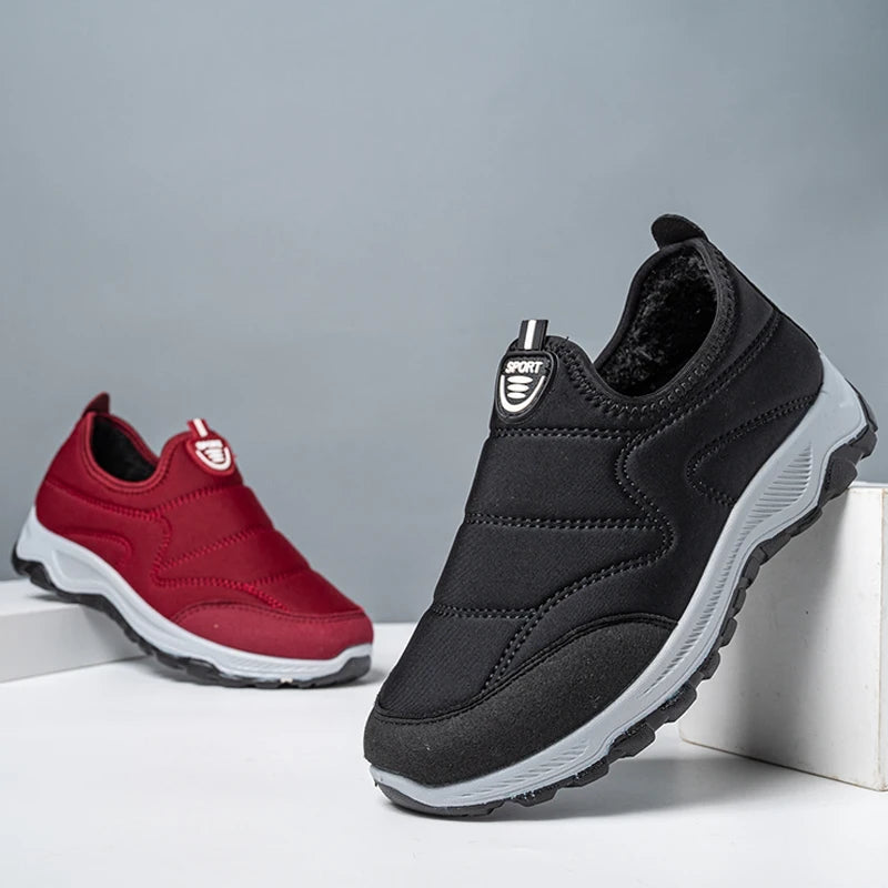 Winter Men Sneakers Warm Fur Men Ankel Boots Plush Men Snow Boots Plus Size Couple Shoes Non-Slip Men Boots Casual Men Shoes