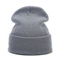 Knitted hats for men and women in autumn and winter, pure color, simple and versatile. Knitted hats with pullovers and cold hats
