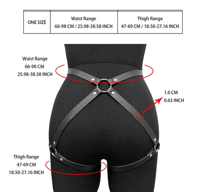Bondage Belts Women Leather Sexy Leg Garter Body Harness Underwear Suspenders Straps Stockings Sword Belt Seks Goth Clothing 18+