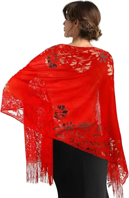 Women's Scarves Classic Openwork Lace Scarves Bridesmaids Evening Dresses Shawls Wedding Dresses Prom Shawls Girls