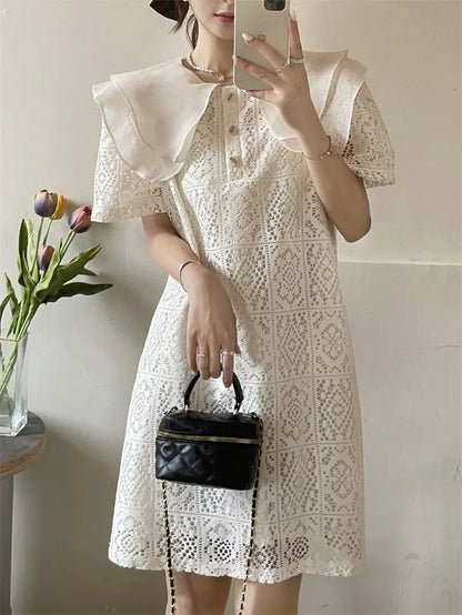Female Dresses White Formal Women's Dress Occasion Birthday Kawaii Lace Clothing Y2k Fashion Summer 2025 Elegant and Beautiful