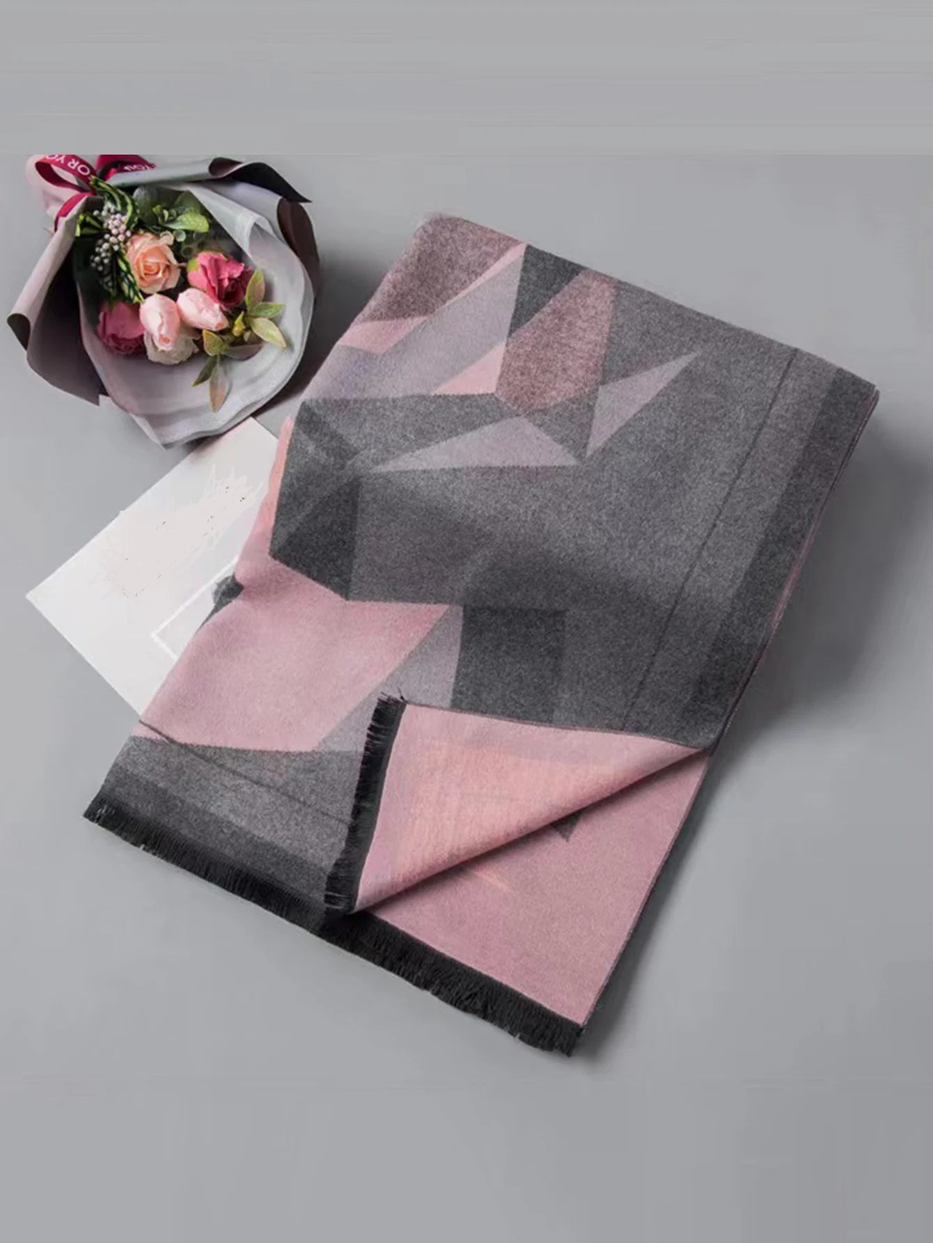 Women's scarves Cashmere Feel Color Long Fashion Fringed Shawl Shawls and Wraps Classic Warm Silky Soft Evening Dresses Wedding