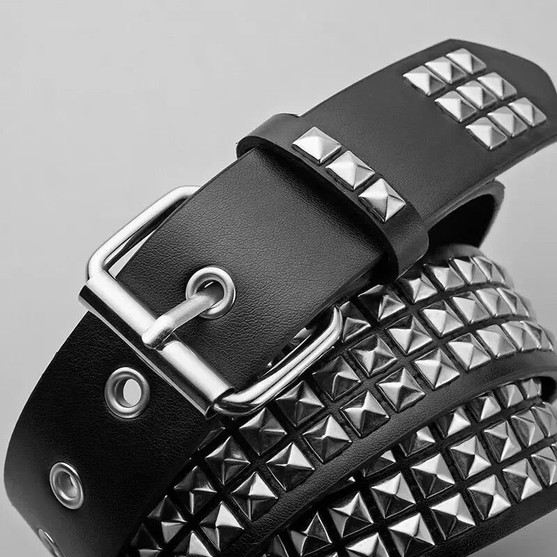 Trend Rivet Belts Heavy Metal Belt Men Women Punk Nightclub Rock Style Jeans Belt Y2K Belt Fashion Decoration Women's Belts