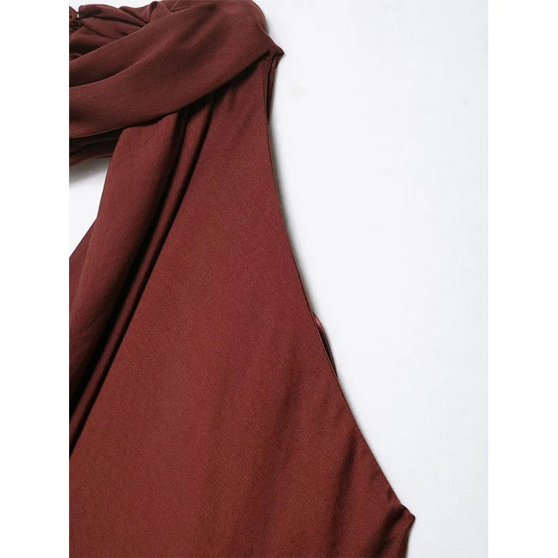 2025 Fashion Scarf Style Long Dresses for Women Summer Asymmetric Off Shoulder Maxi Dress Female Elegant Party Dresses