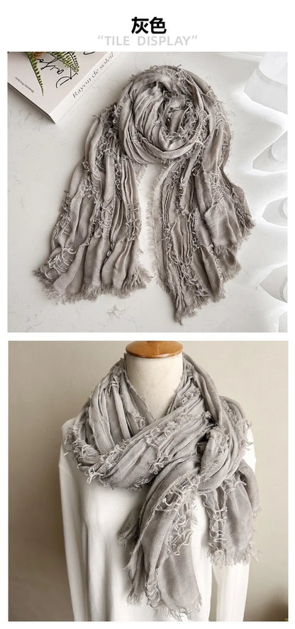 Retro Apocalyptic Scarves Capes Unisex Steampunk Hip Hop Cotton Linen Scarf Ruins Style Tactical Shawl Neck Warmer Outdoor