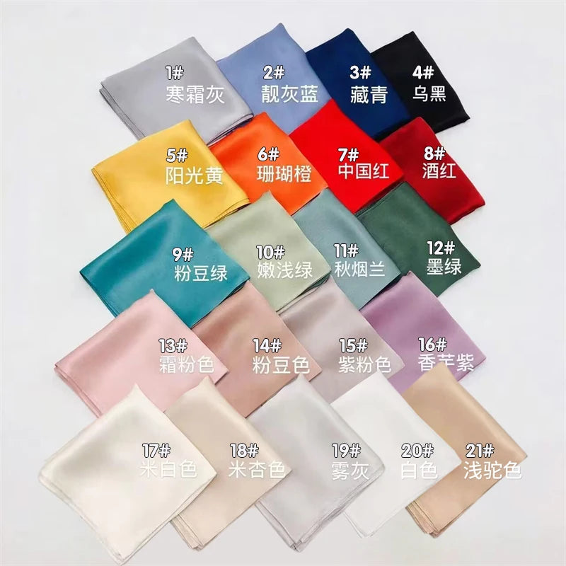 70Scarf 100% Silk Bandana Women Square Scarves Wrap Kerchief Mulberry Spring Fashion Luxury High Quality Headband Hijab Shawls