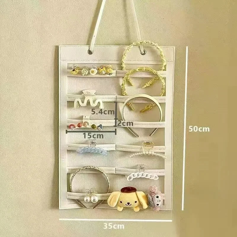 Hair Accessory Hanging Organizer, 1 Piece, Wall Decoration for Hair Bows, Hair Clips, Hair Ties, Glasses, Storage Pouch