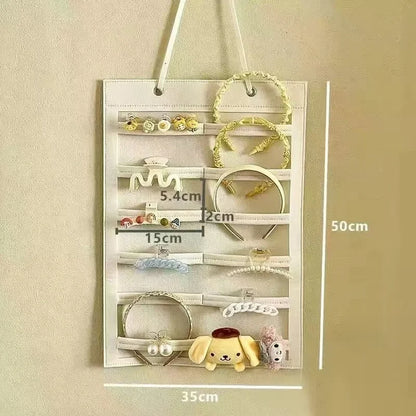 Hair Accessory Hanging Organizer, 1 Piece, Wall Decoration for Hair Bows, Hair Clips, Hair Ties, Glasses, Storage Pouch