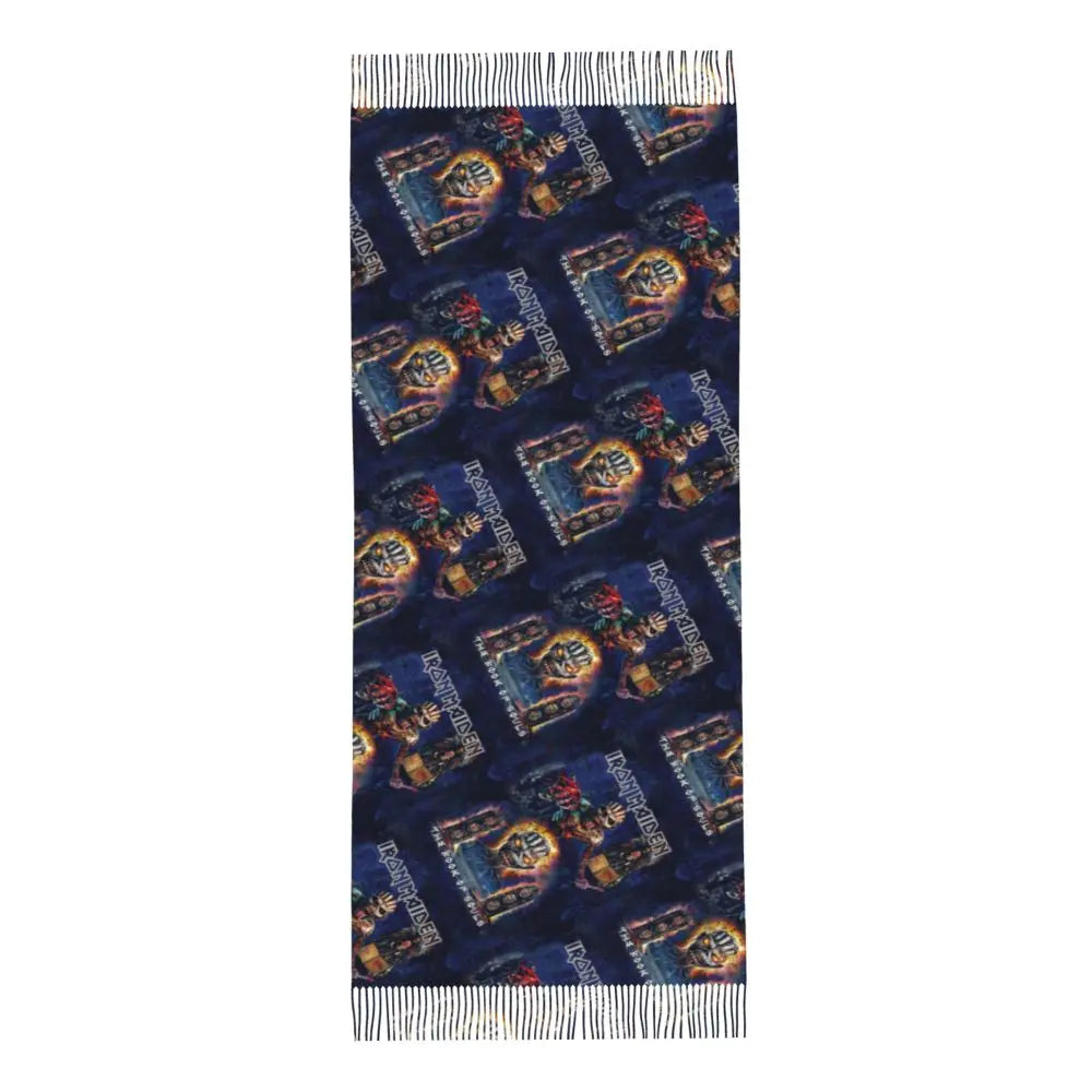 Custom Female Large British Heavy Metal Rock Iron Maidens Scarves Women Winter Soft Warm Tassel Shawl Wraps Scarf