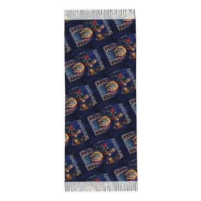 Custom Female Large British Heavy Metal Rock Iron Maidens Scarves Women Winter Soft Warm Tassel Shawl Wraps Scarf