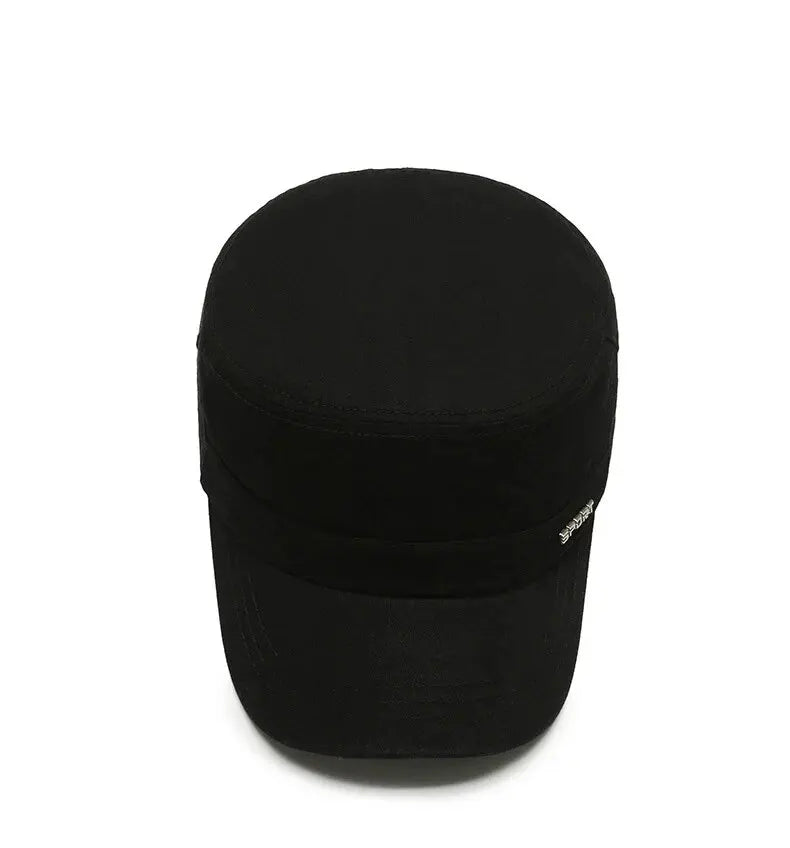 Hat Men's Flat Military Hat Is Simple And Versatile, Middle-Aged Hat Spring And Autumn Duck Tongue Casual Fashion New Style
