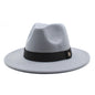 Fedora Hats for Women Fashion Elegant Bowler Dress Caps Panama Church Wedding Ribbon Band Hat Men Felt Jazz Hat