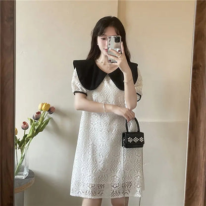 Female Dresses White Formal Women's Dress Occasion Birthday Kawaii Lace Clothing Y2k Fashion Summer 2025 Elegant and Beautiful